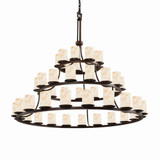 Alabaster Rocks Dakota 45 Light 3 Tier Chandelier by Justice Design - ALR-8714-10