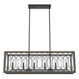 Chevron 6 Light Oversized Linear Chandelier by Hunter - CH6_1937_CH
