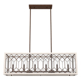 Chevron 6 Light Oversized Linear Chandelier by Hunter - CH6_1937_CH