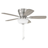 Wheeler 5 Blade Flush Mount Ceiling Fan 42 Inches Wide by Craftmade - WHL42-5-C1
