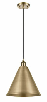 Ballston Cone 1 Light Mini Cone Pendant 18.75 Inch Tall by Innovations - 1P-16-16C