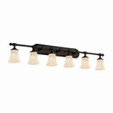 Alabaster Rocks Tradition 6 Light Vanity Light by Justice Design - ALR-8526-20