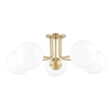 Sheldon Barton 5 Light 30 Inch Wide Semi Flush Mount by Bailey Street Home - 735-BEL-4623946