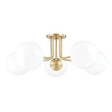 Sheldon Barton 5 Light 30 Inch Wide Semi Flush Mount by Bailey Street Home - 735-BEL-4623946