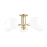Sheldon Barton 5 Light 30 Inch Wide Semi Flush Mount by Bailey Street Home - 735-BEL-4623946