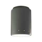 Radiance 1 Light Cylinder Perfs Flush Mount by Justice Design - CER-6105
