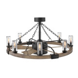 Fen Glade 5 Blade Ceiling Fan with 6 Light Kit 36 inch W x 20 inch H by BSH - 81-BEL-4466548