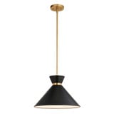 Racine 1 Light Pendant 9.75 Inch Tall and 15 Inch Wide by Vaxcel - P0398