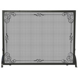44 Inch Single Panel Screen with Decorative Scroll - 324-BEL-1918667
