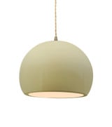 Radiance 10W 1 LED Medium Globe Twisted Cord Pendant by Justice Design - CER-6533-LED1