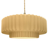 Radiance 10W 1 LED Pleated Twisted Cord Pendant by Justice Design - CER-6555-LED1
