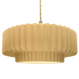 Radiance 10W 1 LED Pleated Twisted Cord Pendant by Justice Design - CER-6555-LED1