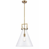 Newton Cone 1 Light Medium Stem Pendant 19.13 Inch Tall by Innovations - 411-1SL-G411-14