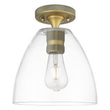 Crown Point 1 Light Flush Mount 9 Inch Wide and 11 Inch Tall by Innovations - 434-1F-GBD-9