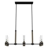 River Mill 6 Light Modern Linear Chandelier by Hunter - RM6_194_CH16