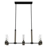 River Mill 6 Light Modern Linear Chandelier by Hunter - RM6_194_CH16