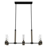 River Mill 6 Light Modern Linear Chandelier by Hunter - RM6_194_CH16