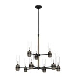 River Mill 9 Light Large 2 Tier Chandelier by Hunter - RM9_194_CH