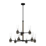 River Mill 9 Light Large 2 Tier Chandelier by Hunter - RM9_194_CH