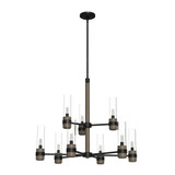 River Mill 9 Light Large 2 Tier Chandelier by Hunter - RM9_194_CH