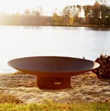Asia Wood Fire Pit 12 Inch Tall x 36 Inch Wide by Fire Pit Art - Asia36-Wood