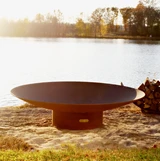 Asia Wood Fire Pit 12 Inch Tall x 36 Inch Wide by Fire Pit Art - Asia36-Wood
