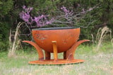 Africa's Big 5 Gas Fire Pit 28 Inch Tall x 58 Inch Wide by Fire Pit Art - Big5
