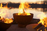 Crater Gas Fire Pit 24 Inch Tall x 36 Inch Wide by Fire Pit Art - Crater