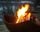 Manta Ray Gas Fire Pit 22 Inch Tall x 36 Inch Wide by Fire Pit Art - MantaRay