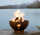 Tropical Moon Gas Fire Pit 24 Inch Tall x 36 Inch Wide by Fire Pit Art - TropicalMoon