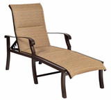 Cortland 75 Inch Padded Sling Adjustable Chaise Lounge by Woodard - 42H570