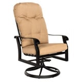 Cortland 43.75 Inch Cushion High Back Rocking Dining Armchair by Woodard - 4ZM488