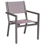 Palm Coast 34.25 Inch Stackable Sling Dining Armchair by Woodard - 570417
