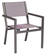 Palm Coast 34.25 Inch Stackable Sling Dining Armchair by Woodard - 570417