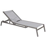 Palm Coast 85 Inch Stackable Sling Adjustable Chaise Lounge by Woodard - 570470
