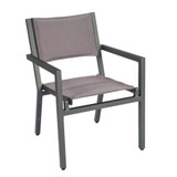 Palm Coast 34.25 Inch Stackable Padded Sling Dining Armchair by Woodard - 570517