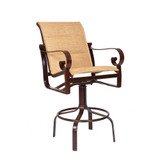 Belden 47.5 Inch Padded Sling Swivel Bar Stool by Woodard - 62H568