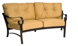 Belden 75.75 Inch Cushion Crescent Love Seat by Woodard - 690463M