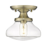 Port Brook 1 Light 8 Inch Wide Semi Flush Mount by Bailey Street Home - 170-BEL-4561193