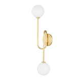 Zani 2 Light Wall Sconce 25.5 Inch Tall by Mitzi - H655102A-AGB