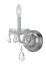 Traditional Crystal 1 Light Candle Style Wall Sconce by Crystorama - 1031