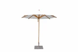 8.5 Foot Bamboo Pulley Lift Round Market Umbrella by Bambrella - 2-5m R-L