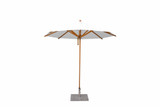 8.5 Foot Bamboo Pulley Lift Round Market Umbrella by Bambrella - 2-5m R-L