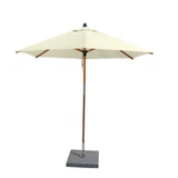 9 Foot Bamboo Pulley Lift Round Market Umbrella by Bambrella - 2-7m R-S