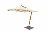 8.5 Foot Bamboo Crank Lift Square Cantilever Umbrella by Bambrella - 2_6m
