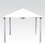 11 Foot Aluminum Manual Lift Square Pavilion with Curtains by Bambrella - 3-4mSQ-HA-cc