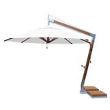 11.5 Foot Bamboo Crank Lift Round Cantilever Umbrella by Bambrella - 3-5m R-SW-L