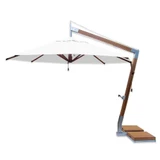11.5 Foot Bamboo Crank Lift Round Cantilever Umbrella by Bambrella - 3-5m R-SW-L