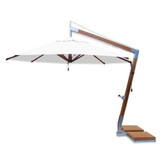 11.5 Foot Bamboo Crank Lift Round Cantilever Umbrella by Bambrella - 3-5m R-SW-L