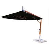 10 Foot Bamboo Crank Lift Round Cantilever Umbrella by Bambrella - 3_0m R